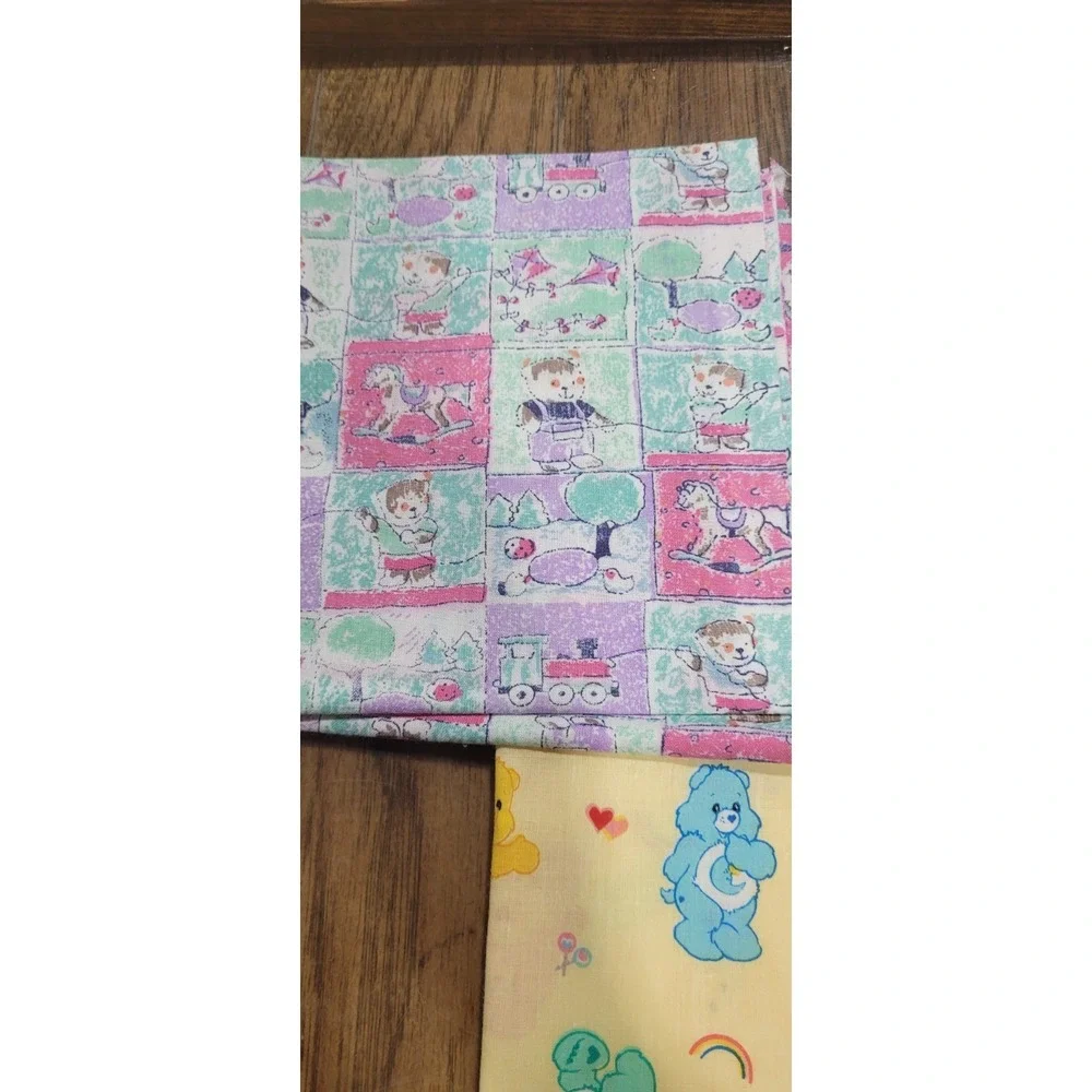 9 Assorted Cotton Blend Fabric Material Care Bear Baby